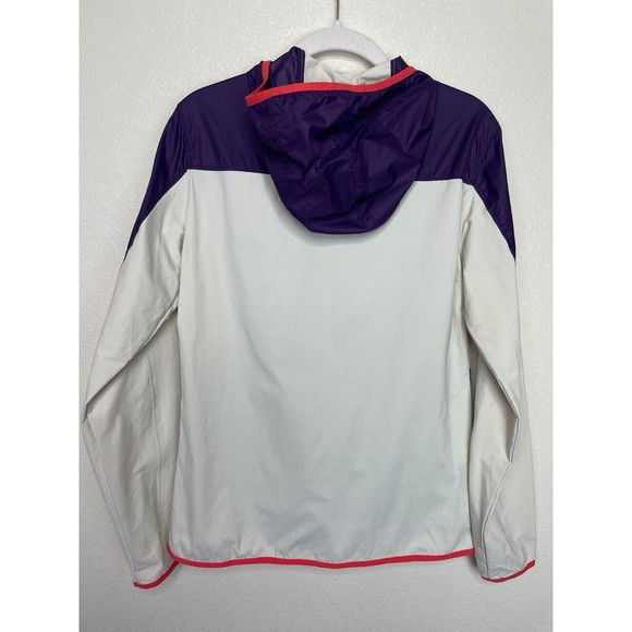 Eddie Bauer Small Windbreaker Jacket Purple Full Zip Long Sleeve Pockets Retro - Picture 10 of 15